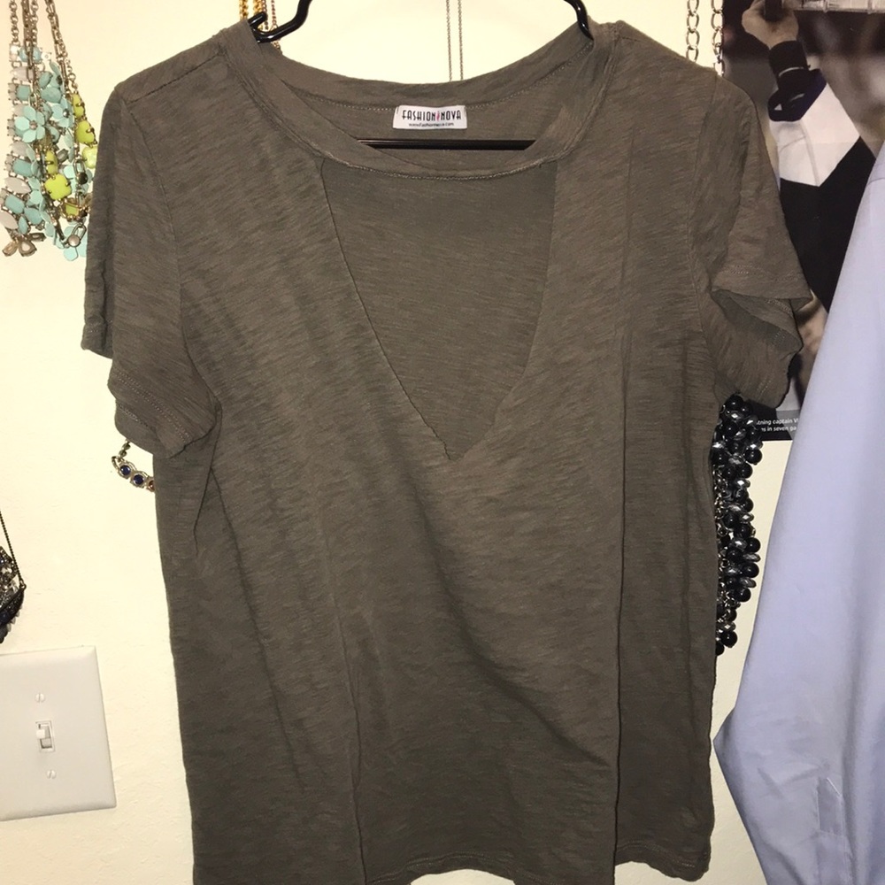 Open chest V-cut shirt